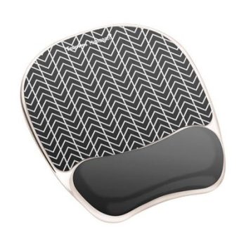   Egéralátét csuklótámasszal, géltöltésű, FELLOWES "Photo Gel", cikk-cakk mintás