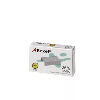 Tűzőkapocs, 26/6, REXEL "No. 56" 1000 db
