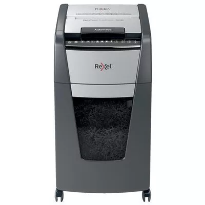 Iratmegsemmisítő, mikrokonfetti, 300 lap, REXEL, "Optimum AutoFeed+ 300M" 1 db