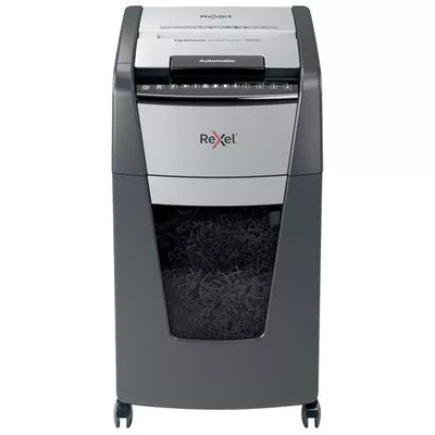 Iratmegsemmisítő, konfetti, 300 lap, REXEL, "Optimum AutoFeed+ 300X" 1 db