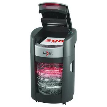   Iratmegsemmisítő, konfetti, 200 lap, REXEL "ShredMax AutoFeed+ 200X P4" 1 db