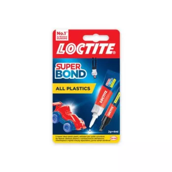   Pillanatragasztó gél, 2 g + 4 ml, HENKEL "Loctite Super Bond Plastik" 2E-3 kg