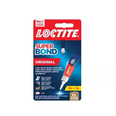 Pillanatragasztó, 4 g, HENKEL "Loctite Super Bond Original" 0,004 kg