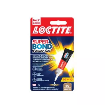   Pillanatragasztó gél, 4 g, HENKEL "Loctite Super Bond Power Gél" 0,004 kg