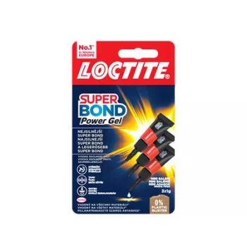   Pillanatragasztó gél, 3 x 1 g, HENKEL "Loctite Super Bond POWER Gél Mini Trio" 0,003 kg