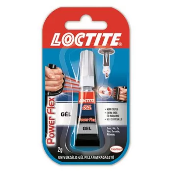   Pillanatragasztó gél, 2 g, HENKEL "Loctite Super Bond Power Flex Gél" 2E-3 kg