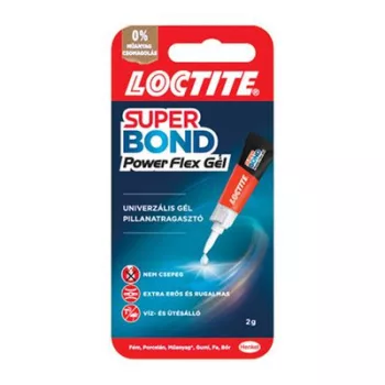   Pillanatragasztó gél, 2 g, HENKEL "Loctite Super Bond Power Flex Gél" 2E-3 kg