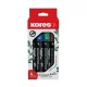 Alkoholos marker készlet, 3 mm, kúpos, KORES "ECO K-Marker XP1", 4 különböző szín 4 db