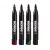 Alkoholos marker, 3-5 mm, kúpos, KORES "K-Marker XP1", 4 különböző szín 4 db