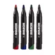 Alkoholos marker, 3-5 mm, kúpos, KORES "K-Marker XP1", 4 különböző szín 4 db