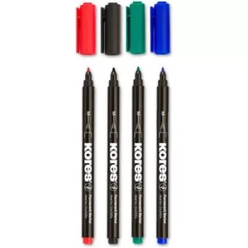   Alkoholos marker készlet, 1 mm, KORES, 4 különböző szín
