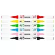 Dekormarker készlet, akril, 1-2 mm, kétvégű, KORES " K-Kreative", 6 különböző szín 6 db