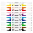 Dekormarker készlet, akril, 1-2 mm, kétvégű, KORES " K-Kreative", 12 különböző szín 12 db