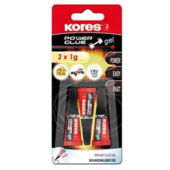   Pillanatragasztó gél, 3x1 g, KORES "Power Glue Gel" 0,003 kg