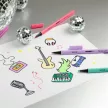 Filctoll készlet, kimosható, KORES "K-beats", 15 különböző szín 15 db