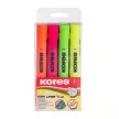 Szövegkiemelő készlet, 0,5-5 mm, KORES "High Liner Plus", 4 különböző szín 4 db