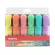 Szövegkiemelő készlet, 0,5-5 mm, KORES "Bright Liner Plus Pastel", 6 különböző szín 6 db