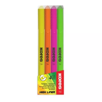   Szövegkiemelő készlet, 0,5-3,5 mm, KORES, 4 különböző szín 4 db