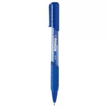   Golyóstoll, 1,0 mm, nyomógombos, háromszögletű, KORES "K6-M", kék 1 db