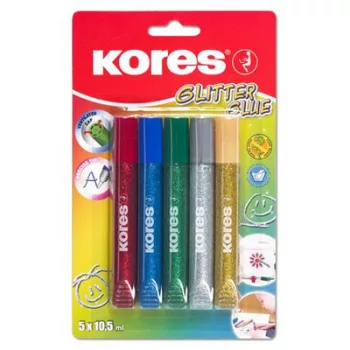 Csillámos ragasztó, standard, KORES 5 db