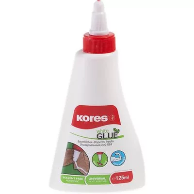 Hobbiragasztó, 125 ml, KORES "White Glue" 0,125 kg