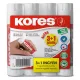 Ragasztóstift, 20 g, 3+1 akciós kiszerelés, KORES 0,08 kg