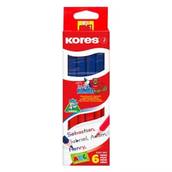   Postairón, háromszögletű, KORES "Twin Jumbo", piros-kék 1 db