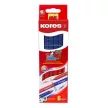 Postairón, háromszögletű, KORES "Twin Jumbo", piros-kék 1 db