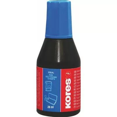 Bélyegzőfesték, 28 ml, KORES, kék 0,028 liter
