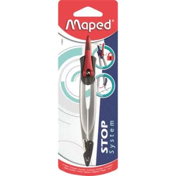   Körző, rögzíthető lábakkal, MAPED "Stop System", vegyes színek (szín nem választható) 1 db