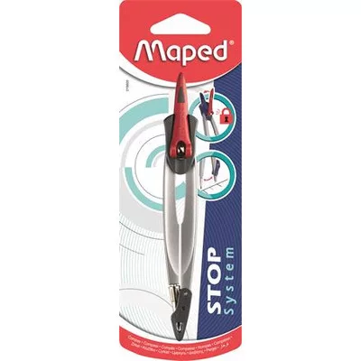Körző, rögzíthető lábakkal, MAPED "Stop System", vegyes színek (szín nem választható) 1 db