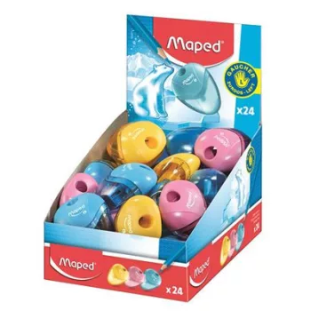   Hegyező display, egylyukú, tartályos, balkezes, MAPED "I-Gloo", vegyes színek (szín nem választható) 24 db
