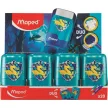 Hegyező és radír display, kétlyukú, tartályos, MAPED "Connect Dragon", sárkány 20 db