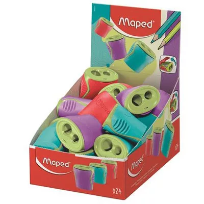 Hegyező display, kétlyukú, tartályos, MAPED "Boogy", vegyes színek (szín nem választható) 24 db