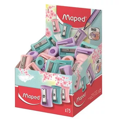 Hegyező display, egylyukú, MAPED "Vivo", vegyes pasztell színek (szín nem választható) 75 db