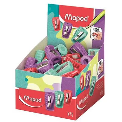 Hegyező display, egylyukú, MAPED "Boogy", vegyes színek (szín nem választható) 75 db