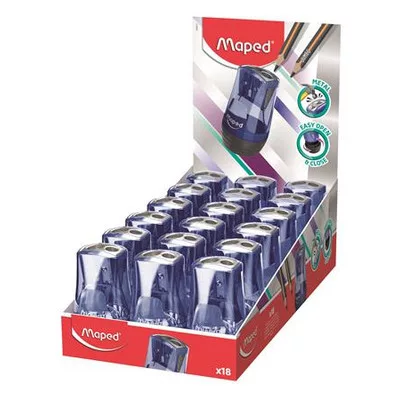 Hegyező display, kétlyukú, tartályos, MAPED "Tonic", kék 18 db
