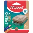 Hegyező, kétlyukú, tartályos, műanyag, FSC, MAPED "Smiling Planet" 1 db