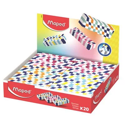 Radír display, sakktábla, MAPED „Checkerboards”, vegyes minták