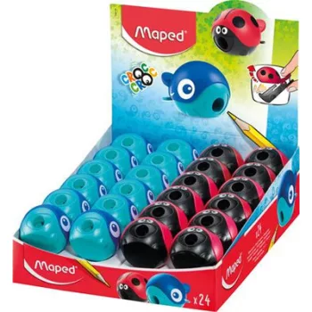   Hegyező display, egylyukú, tartályos, MAPED "Croc Croc Easy", katica és bálna, vegyes formák 24 db