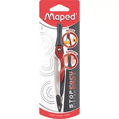 Körző, rögzíthető lábakkal, MAPED "Stop System Innovation" 1 db