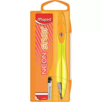   Körző, heggyel, MAPED "Study Neon", vegyes színek (szín nem választható) 1 db