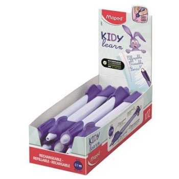  Írástanuló rollertoll, 0,7 mm, radírozható, MAPED "KIDY Learn MAGIC", nyuszi, lila, 12 db