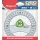 Szögmérő, műanyag, 360°, MAPED "Geometric" 1 db