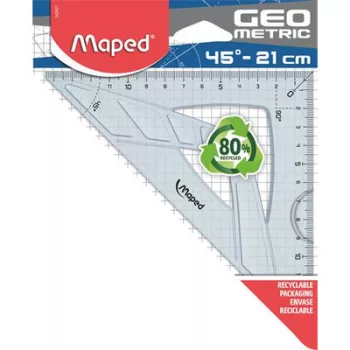   Háromszög vonalzó, műanyag, 45°, 14 cm, MAPED "Geometric" 1 db