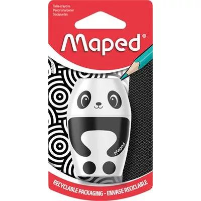 Hegyező, egylyukú, tartályos, MAPED "Shakky Fancy", panda és pingvin, vegyes formák 1 db