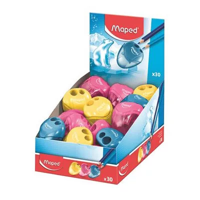 Hegyező display, kétlyukú, tartályos, MAPED "I-Gloo", vegyes színek (szín nem választható) 30 db