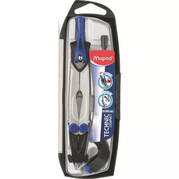   Körző készlet, 4 darabos, MAPED "Technic Compact" 1 készlet