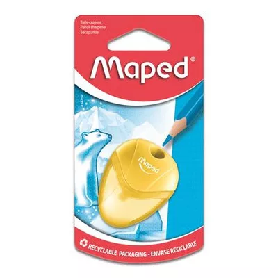 Hegyező, egylyukú, tartályos, MAPED "I-Gloo", vegyes színek (szín nem választható) 1 db