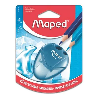Hegyező, kétlyukú, tartályos, MAPED "I-Gloo", vegyes színek (szín nem választható) 1 db